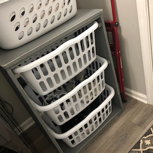 Unfinished laundry basket holder Ready to paint or stain