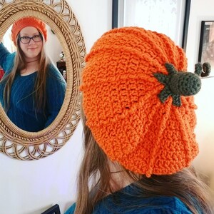 Slouchy Beret Hat Crochet Pattern PDF 