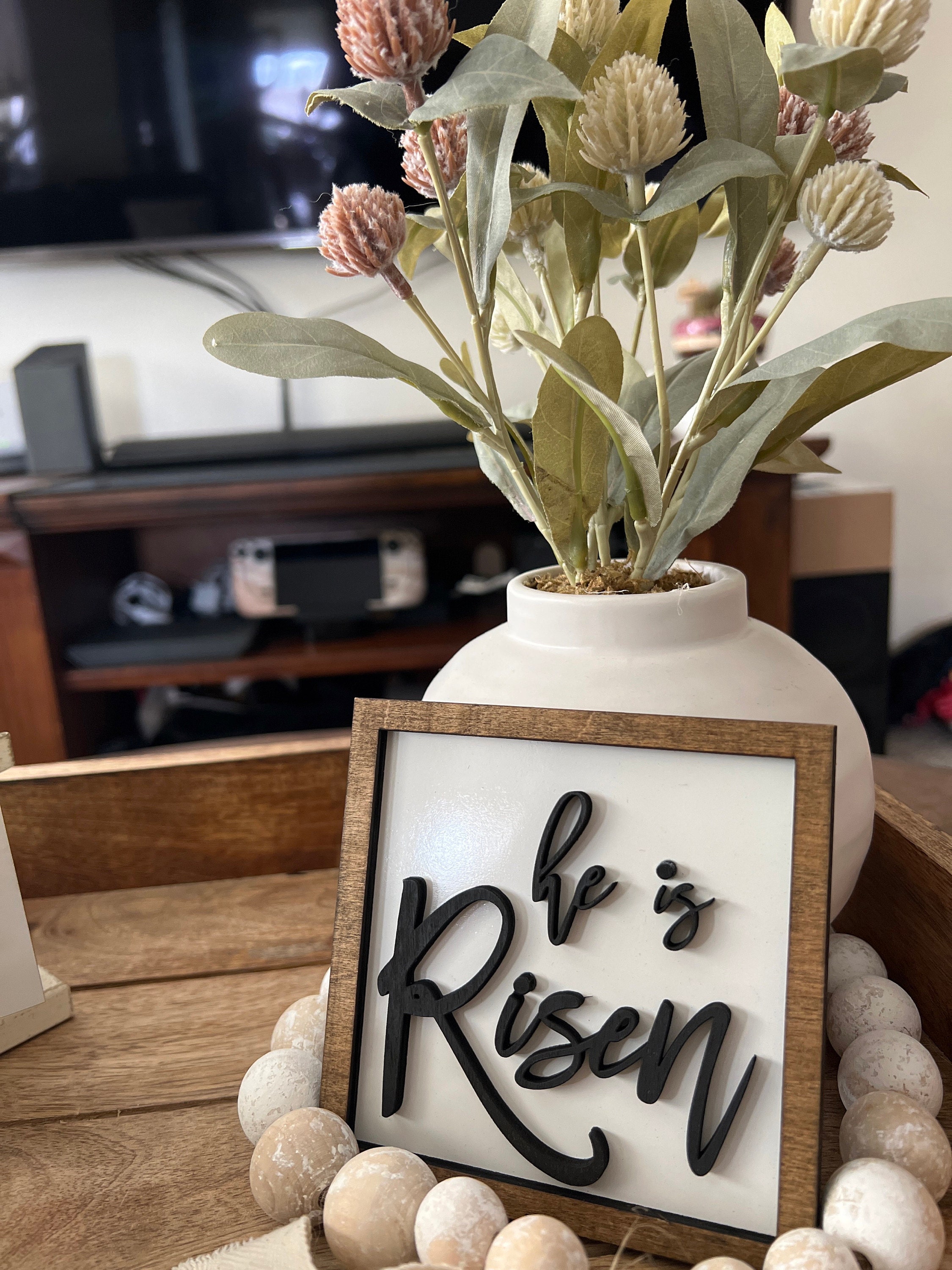 He is Risen Tier tray set, Easter tier tray set, Easter tier tray decor
