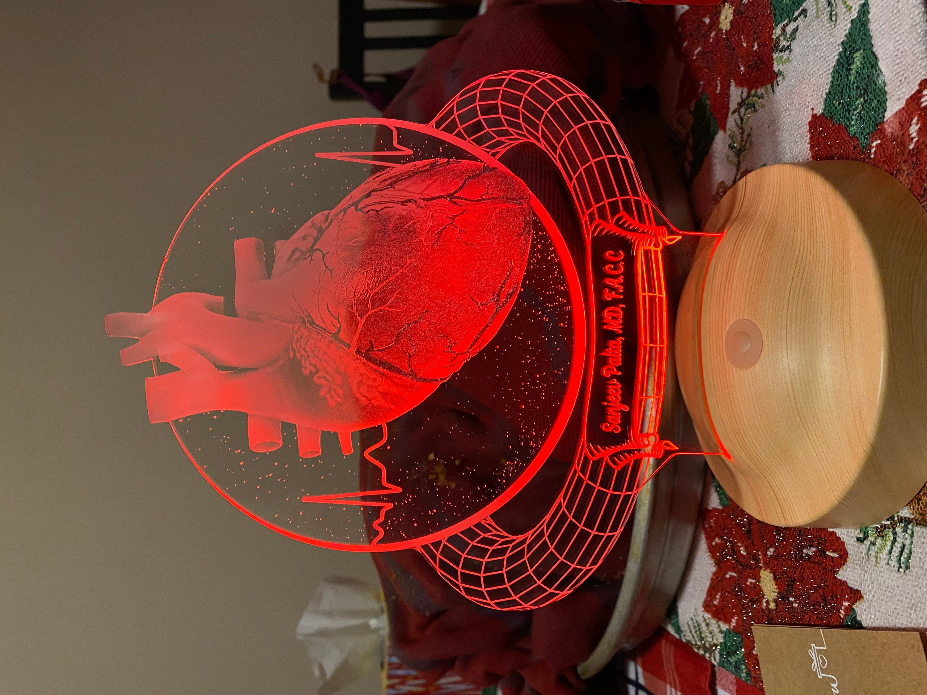 Heart Surgeon Personalized 3D Lamp, Cardiologist Gift, Heart Specialist Unique Doctor Gift,Customized Gifts for Heart Doctor,Cardio thoracic