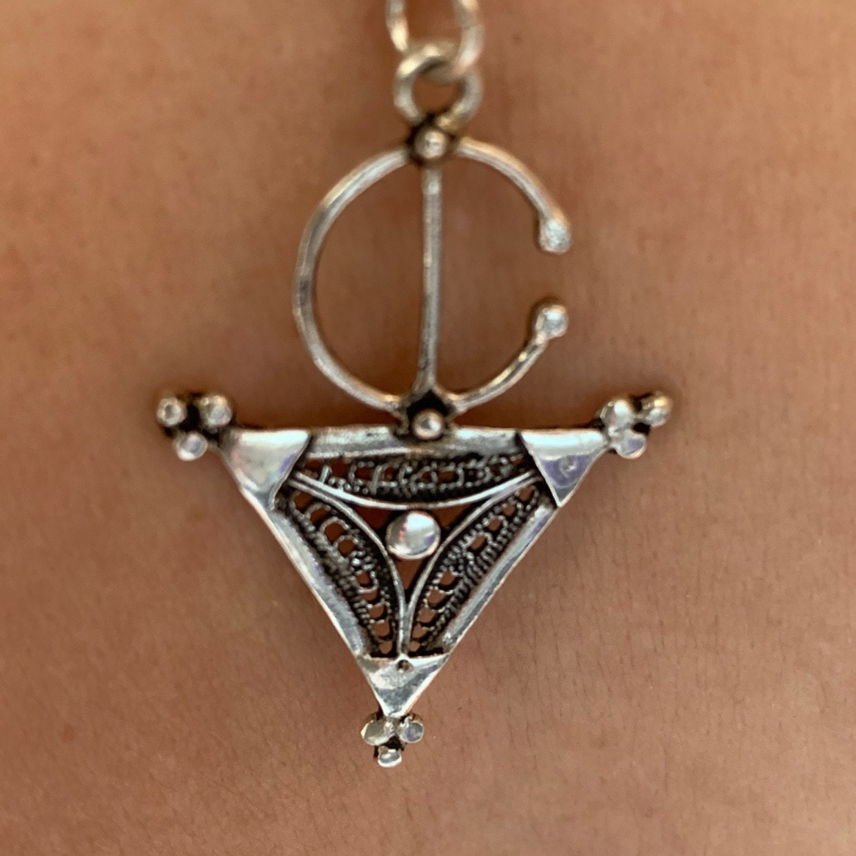 Silver necklace, moroccan berber jewelry, jewelry for women