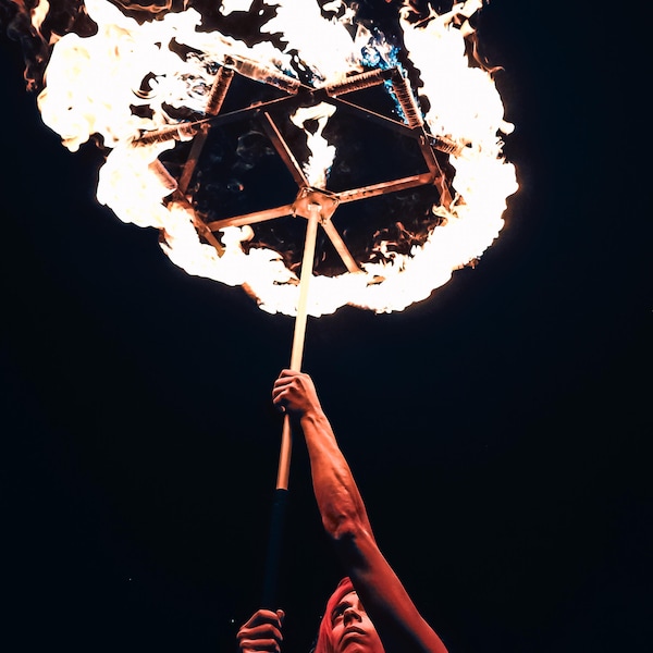 Fire Staff Trident. Fire Dragon Staff Trident - Etsy