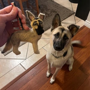 Custom Dog Christmas Ornament // Personalized Handmade Felt Mutt Ornament // Animal Holiday Decor // Pet loss memorial gift