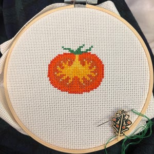 Tomato Cross Stitch Pattern: Fruit & Vegetable Series (PDF Only