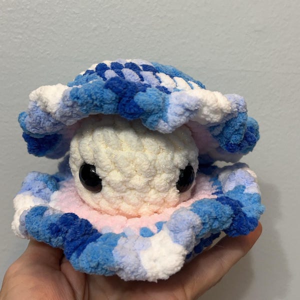 Crochet Pattern Razer Clam Pattern Giant Clam & Mini Clam Crochet Pattern PDF – Amigurumi Sea Creature, No ...