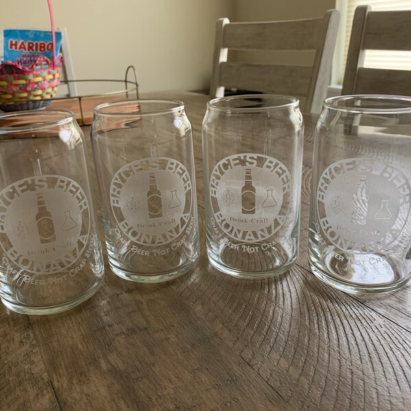 Personalized Beer Can Glass, Gift for Him, Groomsmen Gift, Groomsman ...