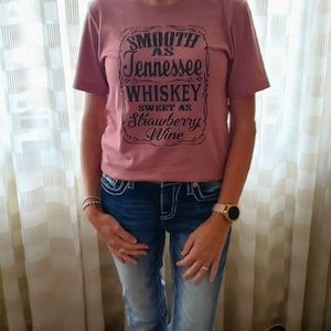 Tennessee Whiskey Strawberry Wine Shirt - Country Thunder Music Shirt - Rodeo Shirt - Women's Graphic Tee - Western Shirt - Whiskey Shirt