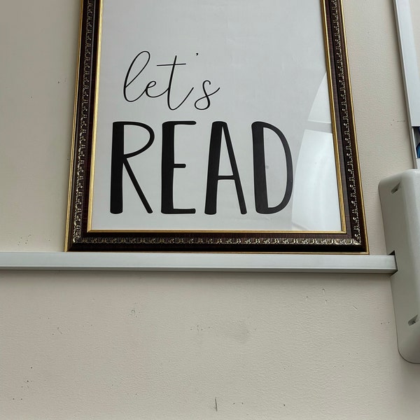 DIGITAL FILE, Let's Read Print, Let's Read Sign, Reading Corner Sign ...
