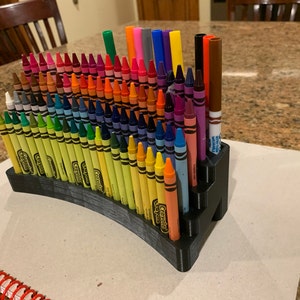 Frcolor Crayon Storage Tray Crayon Holder Crayon Organizer Holder Wooden Crayon Box Crayon Pen Holder, Size: 24.5X16.3X3CM