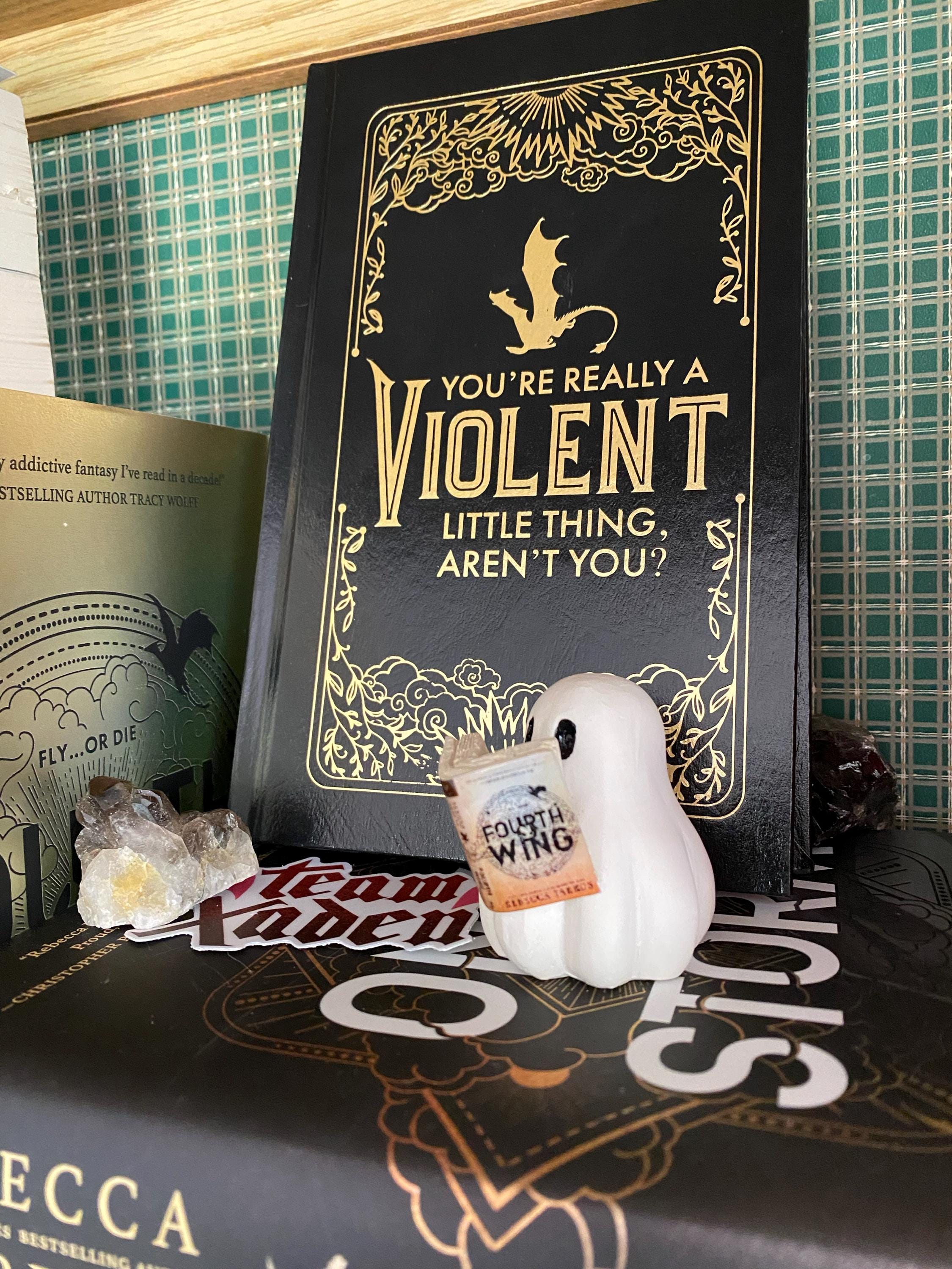 BOOK BOO! Handmade ghost figure reading their favourite book. Bookcase shelf decorations. Giddy Ghost collectable for book lovers and reader