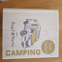 Armand Foster Grußkarte Mit Wohnmobil & Wohnwagen, A5, Lustig, Blanko – Design 'No-one Does Alfresco Like Us Brits!'