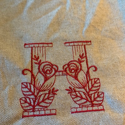 Redwork Rose Alphabet Upper Case Letters Machine Embroidery Designs ...