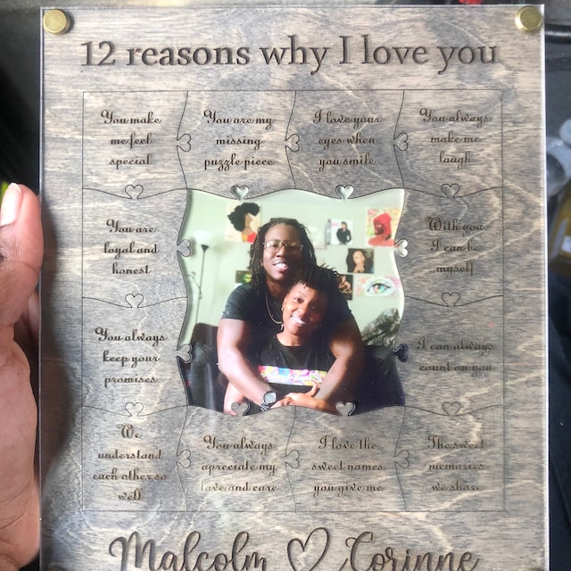 12 Reasons why I love you puzzles - Couple Gift, Anniversary Gift
