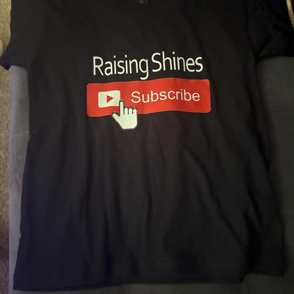 Custom Subscribe Channel Tee, Personalized Photo Text Shirt - Etsy
