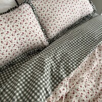 Schlafsaal Bettrock Twin XL – Gerüscht, 100 % Baumwoll-Mischgewebe, Grau, 127 Cm Länge