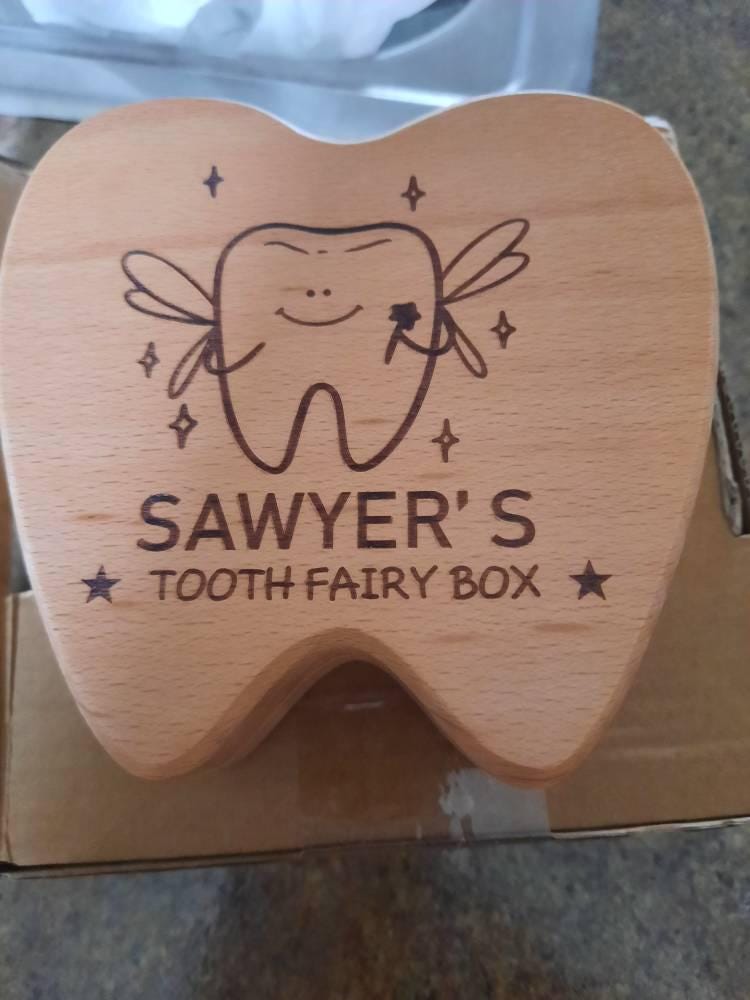 First Tooth Fairy Box,Tooth Keepsake Box,Personalized Wooden Tooth Fairy for Kids,Tooth Fairy Trays,Baby Tooth Keepsake,Tooth Fairy Pillow