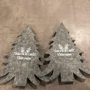 TenaLucy 15 Pièces Sac à Couverts de Christmas (Gris), Porte