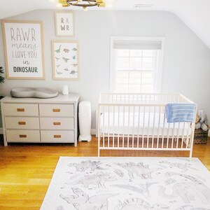 Dinosaur Wall Art Set of 3 Nursery Printables Nursery Wall - Etsy