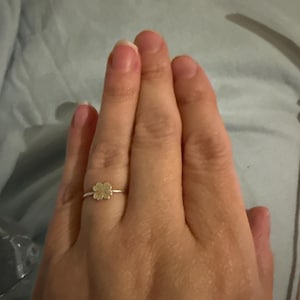 Customer photo, Four Leaf Clover Stacking Ring