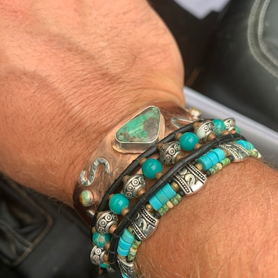 Turquoise Turquoise Bracelet Southwestern Style Genuine - Etsy