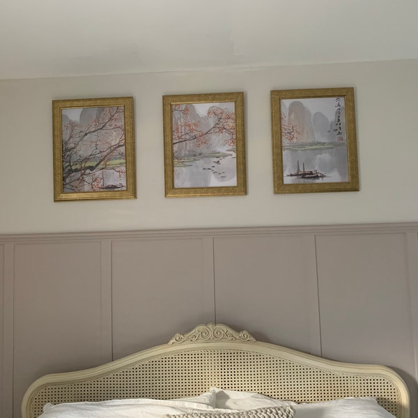 Japanese Wall Art Set of 3 Posters, Japanese Wall Print, Floral Print ...