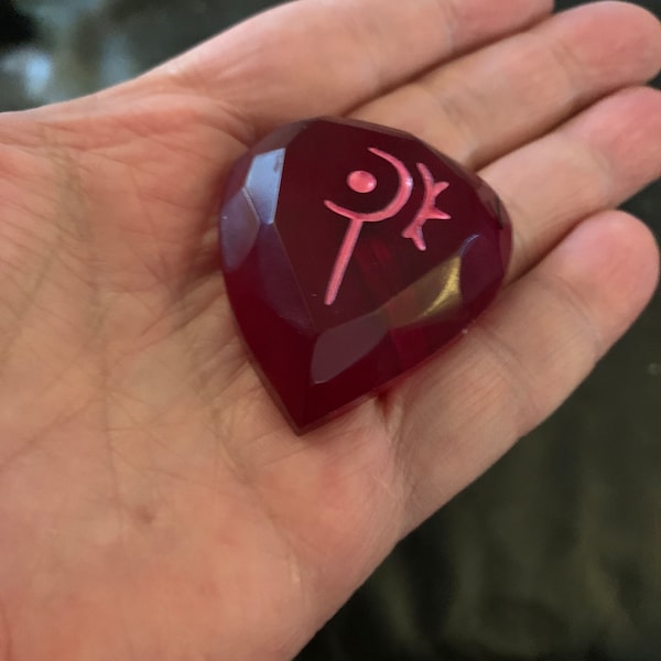 Red Mage FFXIV Hand Painted Soul Crystal/rdm Job Stone Final Fantasy ...