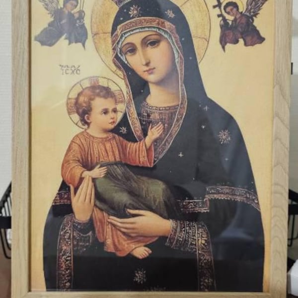 Our Lady of Perpetual Help Canvas: Virgin Mary Catholic Icon Art - Etsy