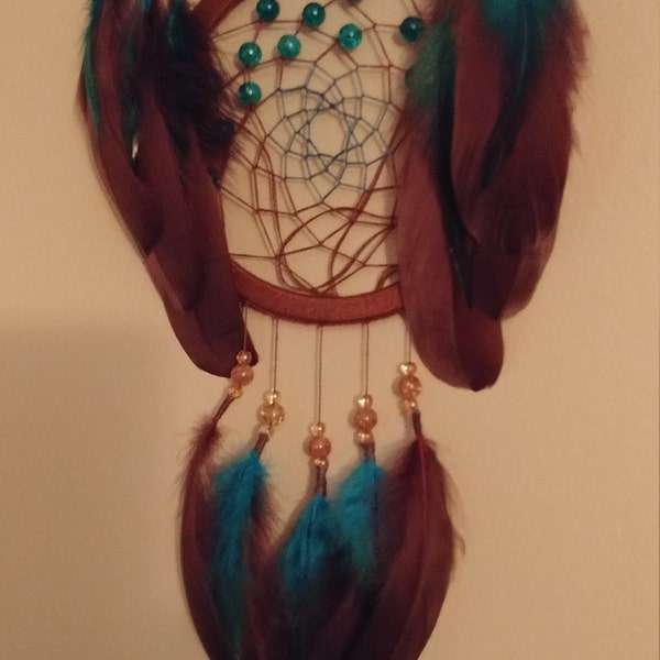 Boho Peacock Dream Catcher Feather Hooded Blanket