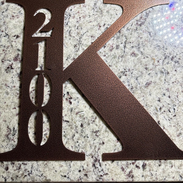 Metal Letter Address Sign, Initial Address Metal Sign - Etsy