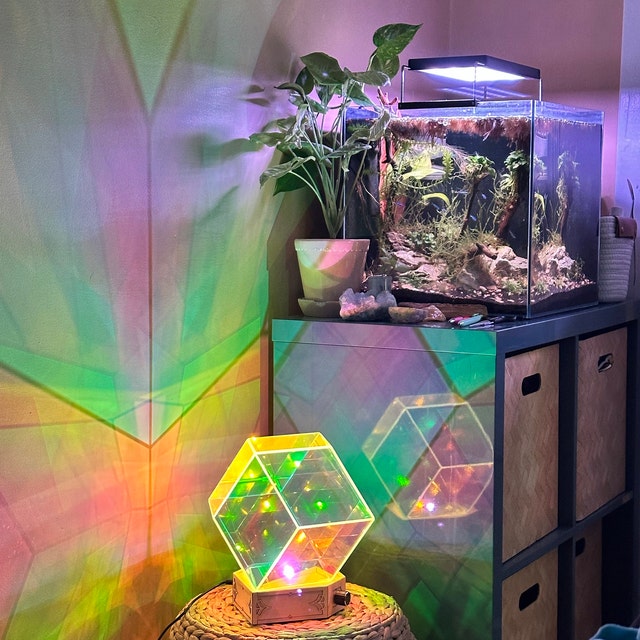 Glass gem led table lamp deals