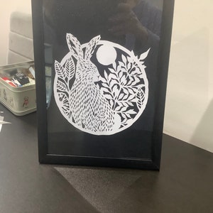 Hare - Rabbit Papercut Template - Etsy