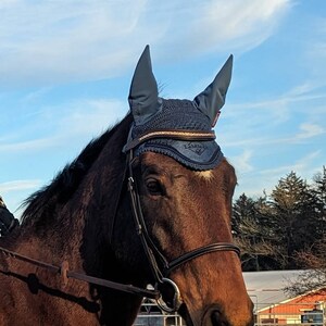 Leather Browband For Horse | U-Shaped Channel Browband With Snaps For Tack