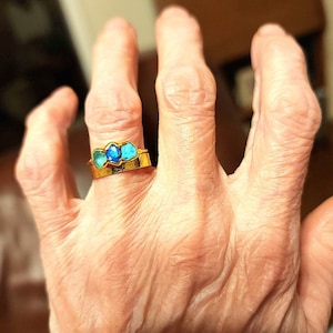 Customer photo from Sue, Custom Raw Gemstone Mothers Ring