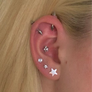 AROWRO Piercing de langue 14G - Piercing de téton - En titane - Avec
