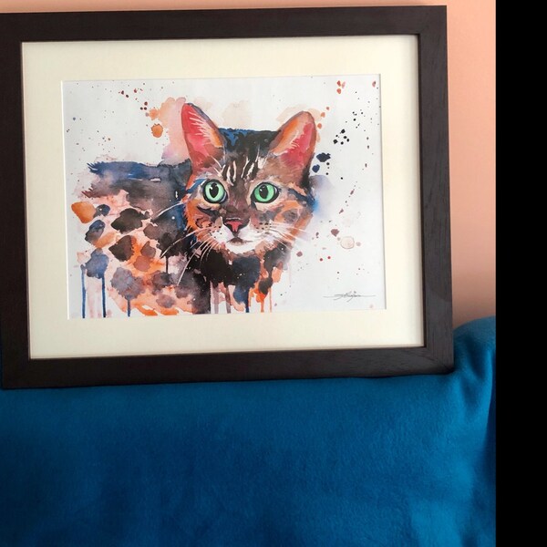 Bengal Cat Limited Edition Watercolor Art Print by Slaveika Aladjova ...