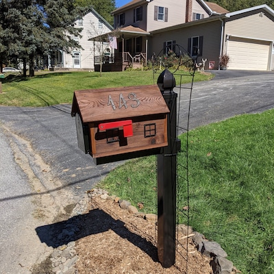 Rustic Wooden Mailbox Metal Box Insert Made With Reclaimed Wood B1000 ...