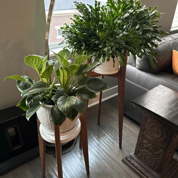 Modern Plant Stand flair / Indoor Plant Stand Mid Century Modern / Tall ...
