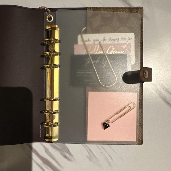 Personal/a6 20mm Binder Adapter for Coach Notebooks- Gold Rings - Etsy