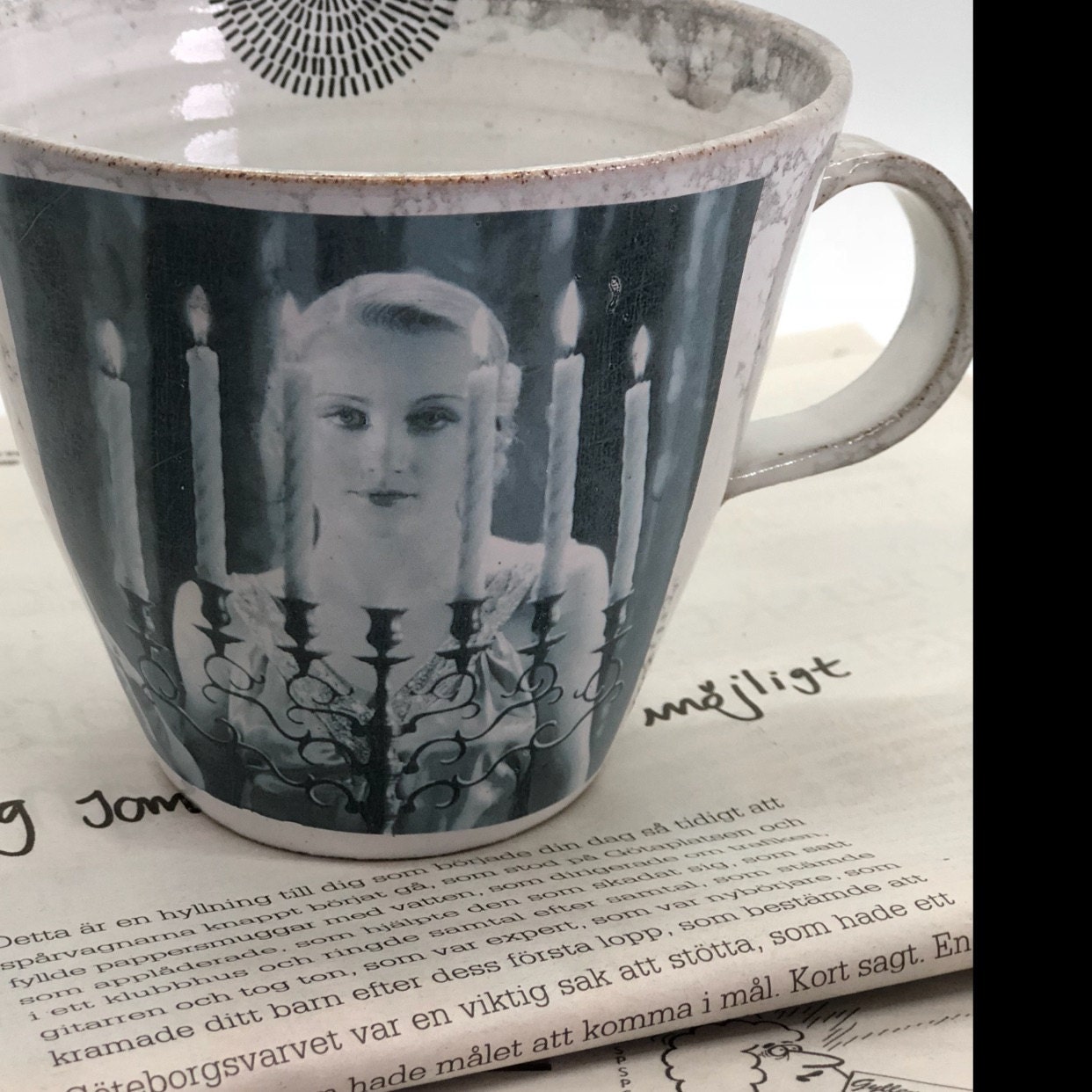 Witch ceramic decal, gothic ceramic decal, size 10 x 10cm (3.94 x 