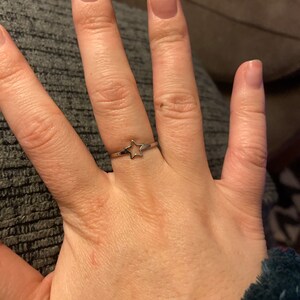 Stainless Steel Silver Star Ring, Silver Star Outline, Sizes 6-10 ...