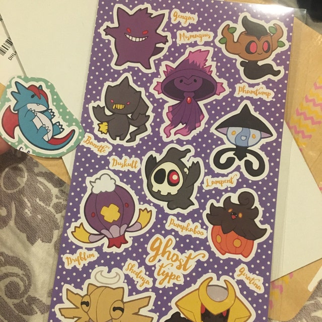 Ghost-Type Group - Pokemon Group Stickers – Shinnoyume