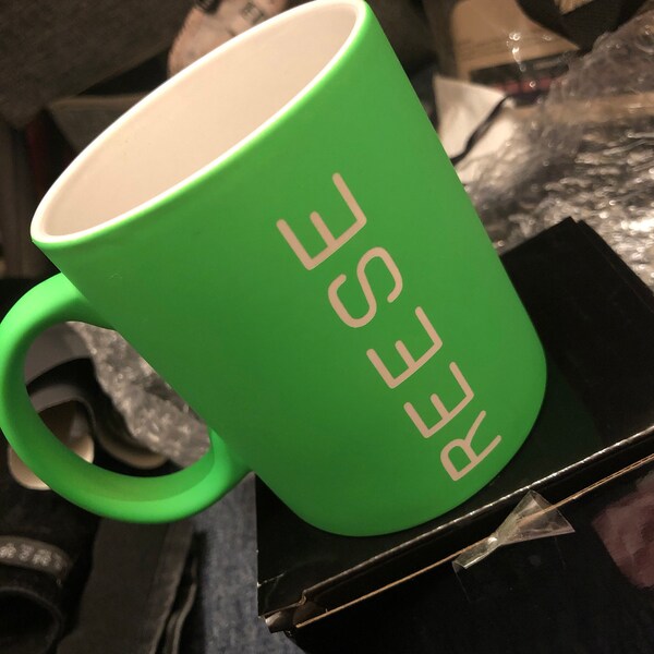 Personalised Neon Mug - Custom Mugs Bright Fluorescent 310 Ml Tea Cup ...