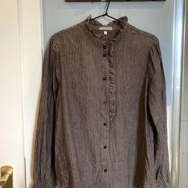THE WEAVER / Mens Wide Leg Flat Front Linen Pant main image 1