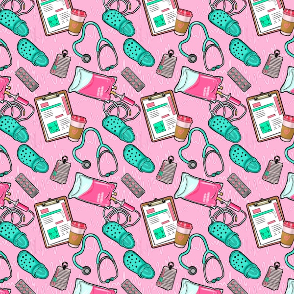 Nurse Pattern Nurse Seamless Pattern Digital Paper, Nurse Digital Seamless Pattern ...