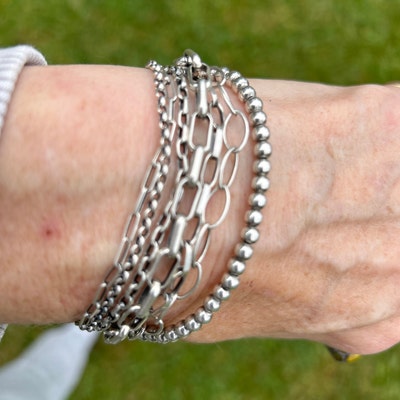 Gorgeous Sterling Multilayered Bracelet. Multi Chain Bracelet. Silver ...