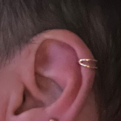 Boucle D'Oreille Hélix Titane G23 - Piercing Double Rangée 6/8/10mm Pour Cartilage Et Nez
