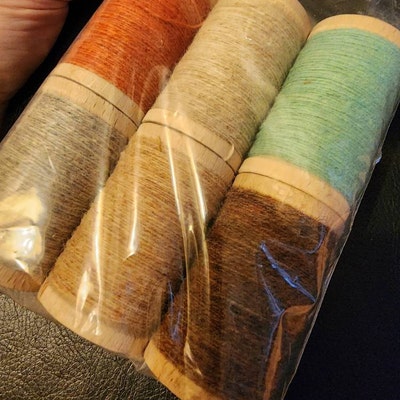 Moire Thread 100% Wool Rustic Thread Embroidery Wool Applique Needle ...