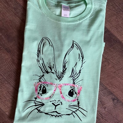 Easter Bunny With Glasses, Cut Leopard Pattern, Bunny With Glasses ...