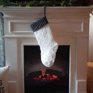 Crochet Pattern: Diamonds & Fur Christmas Stocking Crochet Stocking ...