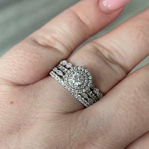 Handmade Halo Radiant Cut Eternity Wedding Band main image 0